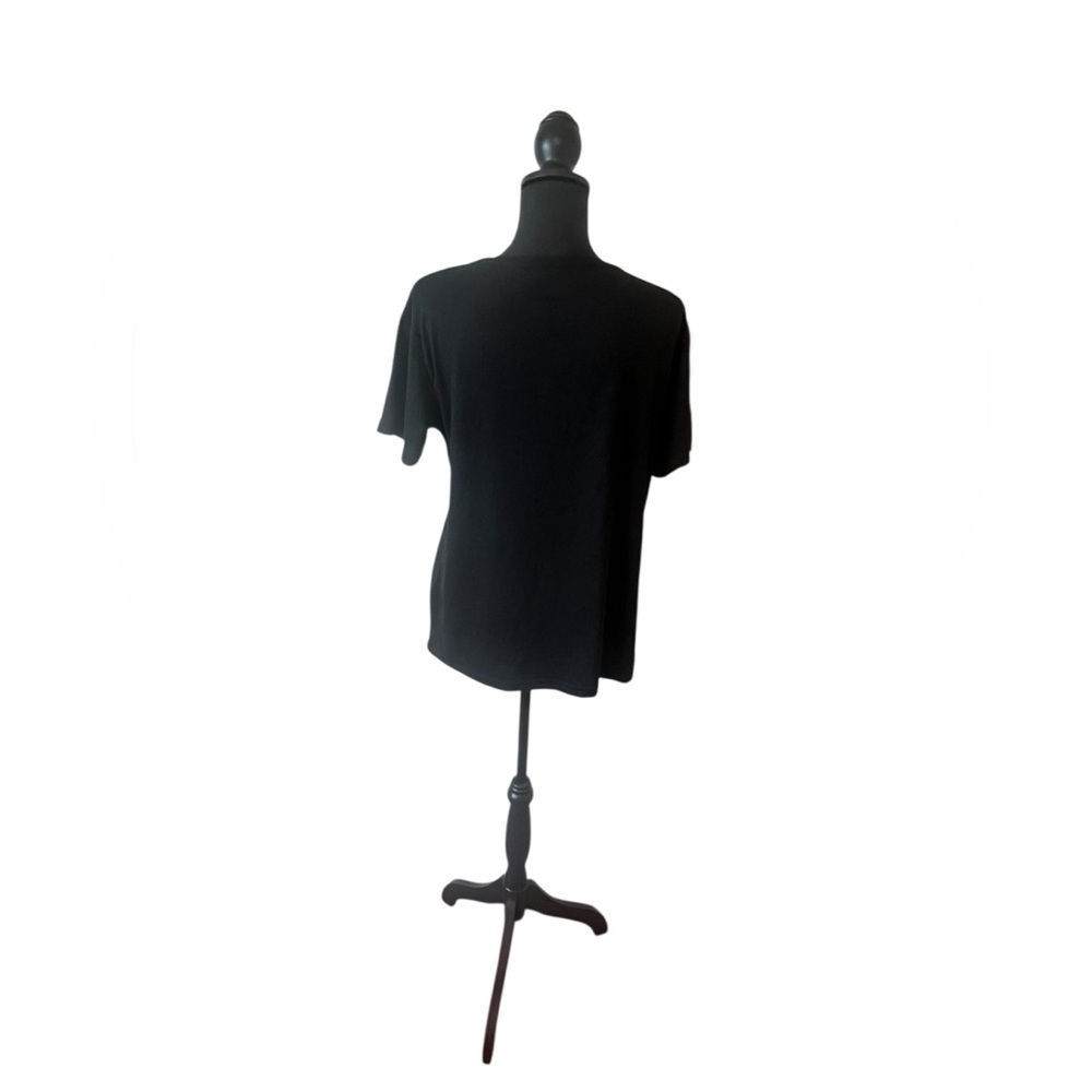 Uniqueone Women's Country Western Hollow Out V-neck Top-Black-Size Medium - Picture 7 of 9